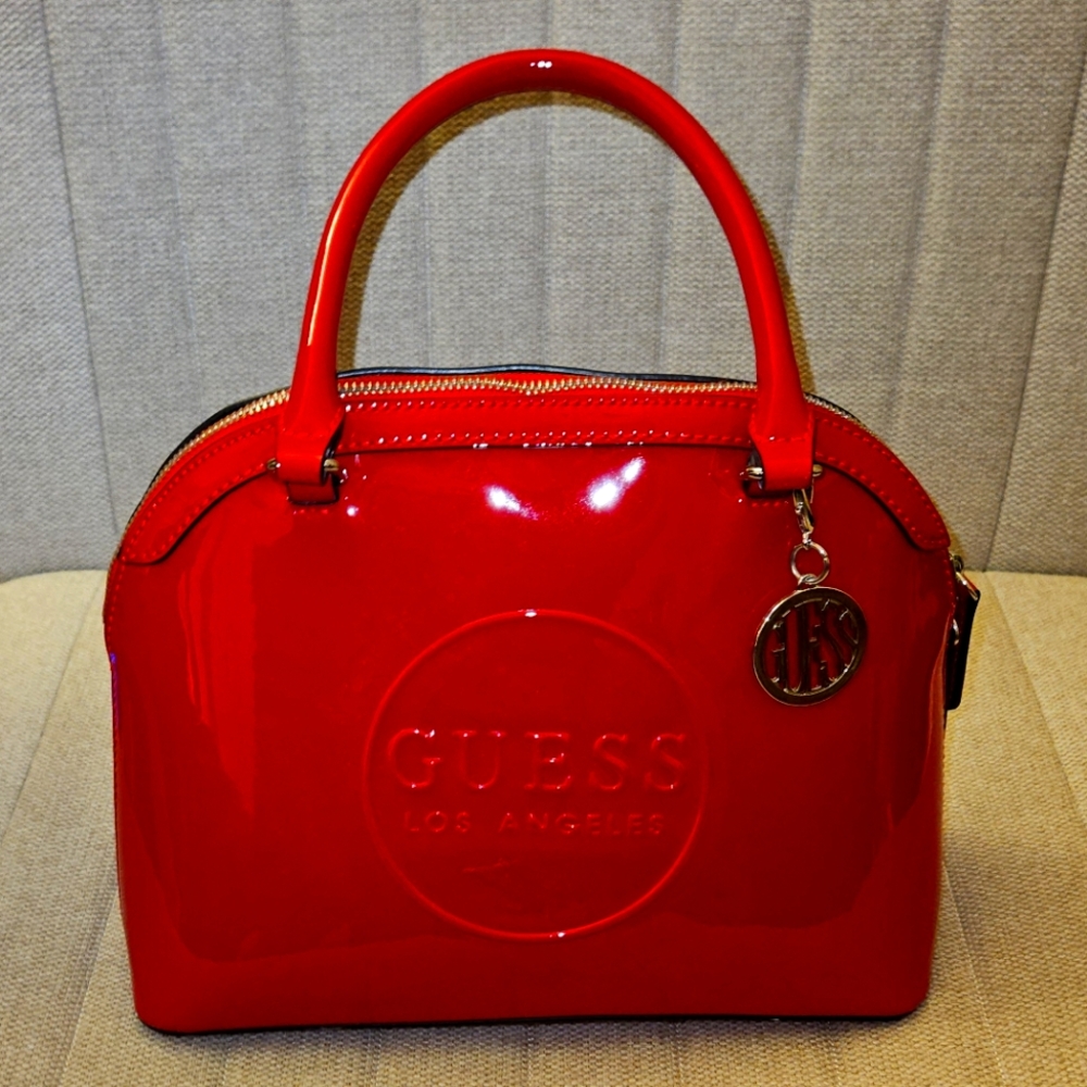 GUESS Red Patent Leather Handbag